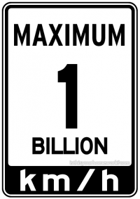 Maximum 1 Billion kph