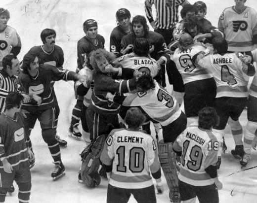 Broad Street Bullies Line Brawl